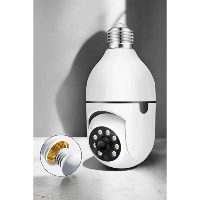 ÇOK SATAN Wifi Kamera Duylu Ampul Görünümlü 360 Derece Dönebilen Ev Kamerası