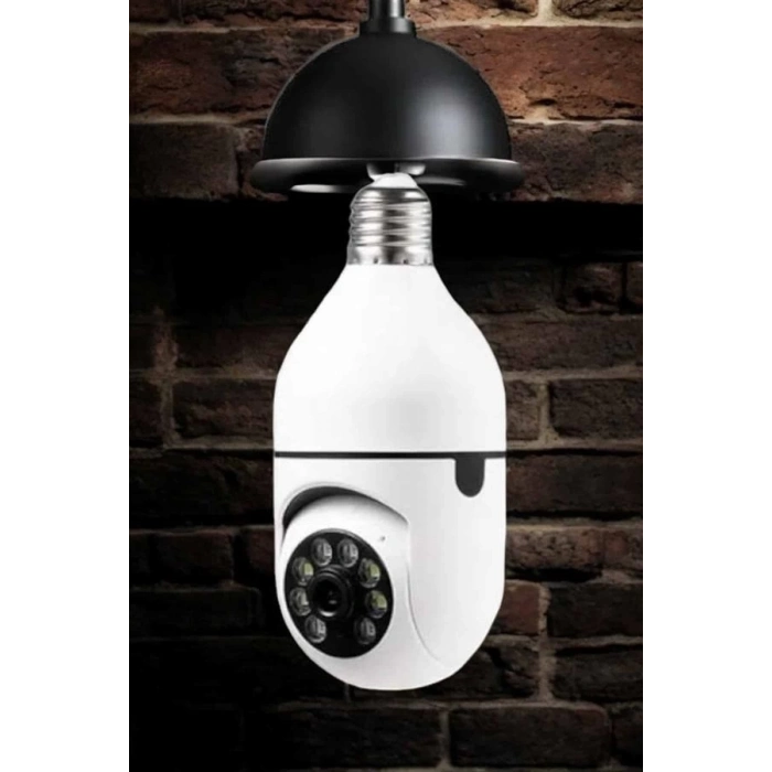 ÇOK SATAN Wifi Kamera Duylu Ampul Görünümlü 360 Derece Dönebilen Ev Kamerası