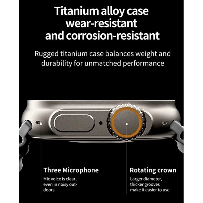 ÇOK SATAN Ws28 Ultra 49mm Siri Tansiyon Ateş Nabız Ölçer Akıllı Saat