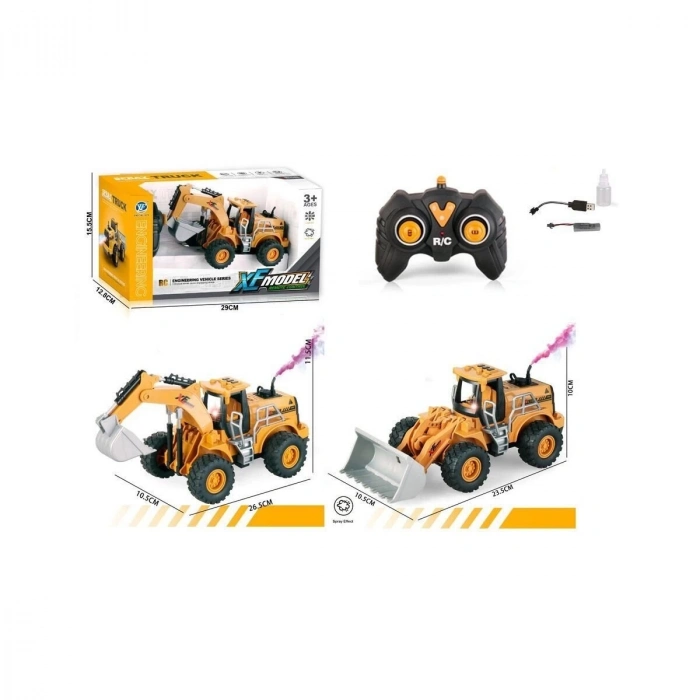 ÇOK SATAN XF-Vardem Uzaktan Kumandalı Full Fonksiyon Şarjlı Buhar Atan Kazıcı -Yükleyici