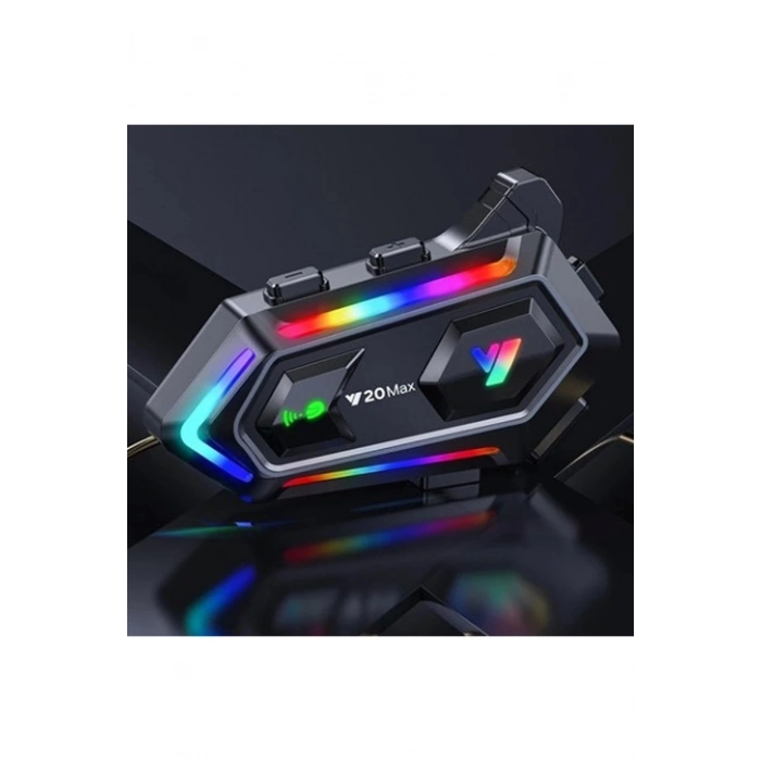 ÇOK SATAN Y20 Max Motosiklet Bluetooth 5.3 Kask Intercom 2 Kişi 300 Metre Eşleşme Özellikli