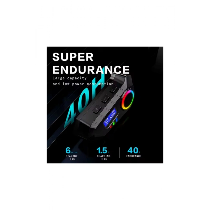 ÇOK SATAN Y30 Kask Kulaklık Bluetooth Motosiklet Kulaklık Rgb Radyolu Intercom