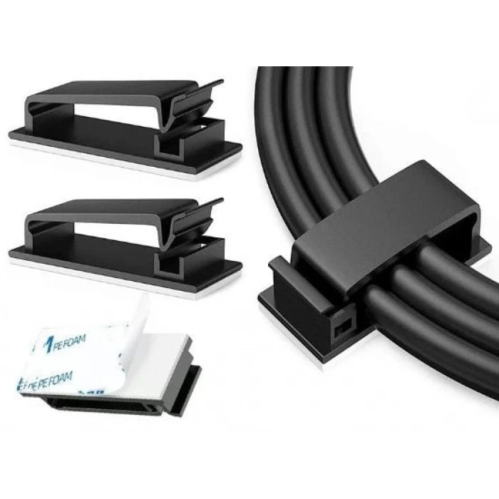 ÇOK SATAN Yapışkanlı Kablo Düzenleyici Klips 4lü Set