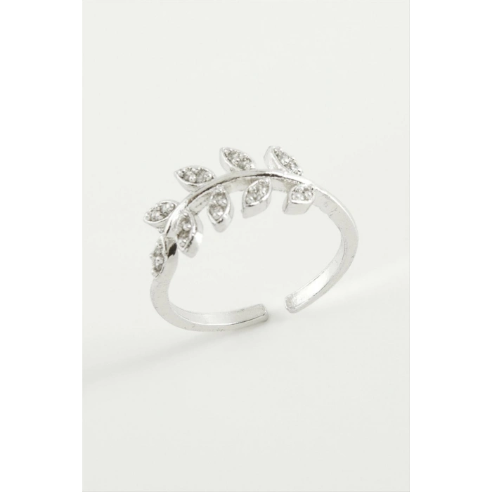 ÇOK SATAN Yaprak Zirkon Taşlı Yüzük