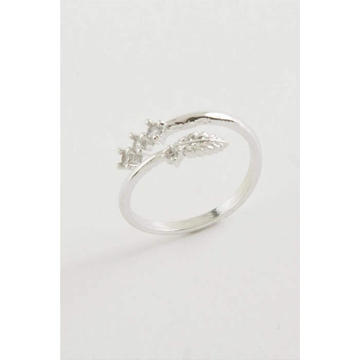 ÇOK SATAN Yaprak Zirkon Taşlı Yüzük