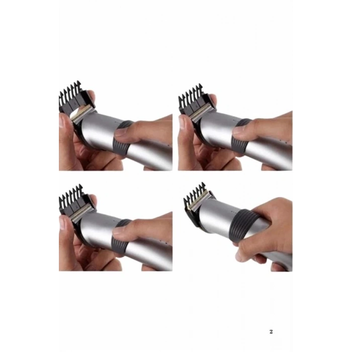 ÇOK SATAN Yeni Nesil Profesyonel Şarjlı Saç Sakal Tıraş Makinesi Ayarlanabilir 4 Taraklı