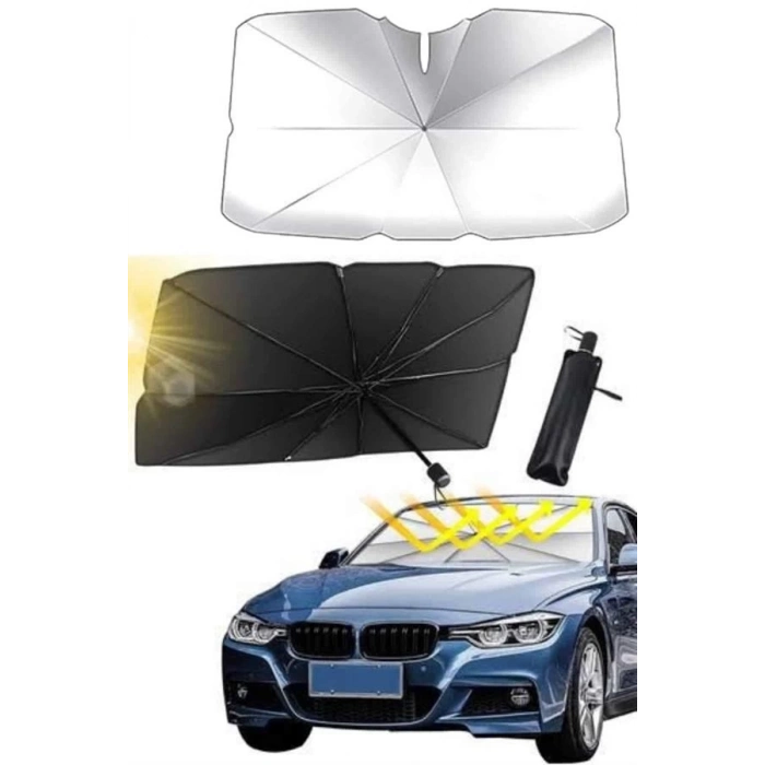 ÇOK SATAN Yeni Nesil Tüm Araç Modellerine Uygun Oto Şemsiye Katlanabilir UV Işınlarına Karşı