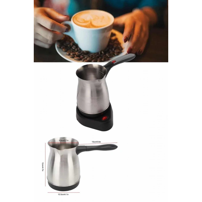 ÇOK SATAN Yeni Nesil Türk Kahve Makinesi Cezvesi Siyah Gri Kablolu Pratik