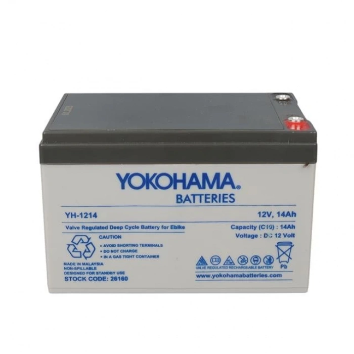 ÇOK SATAN Yokohama Yh-121.4 12 Volt - 14 Amper Elektrikli Bisiklet Aküsü (150x95x98 Mm)