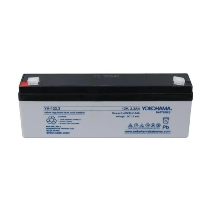 ÇOK SATAN Yokohama Yh-122.3 12 Volt - 2.3 Amper Yatık Uzun Akü (176x61x33 Mm)