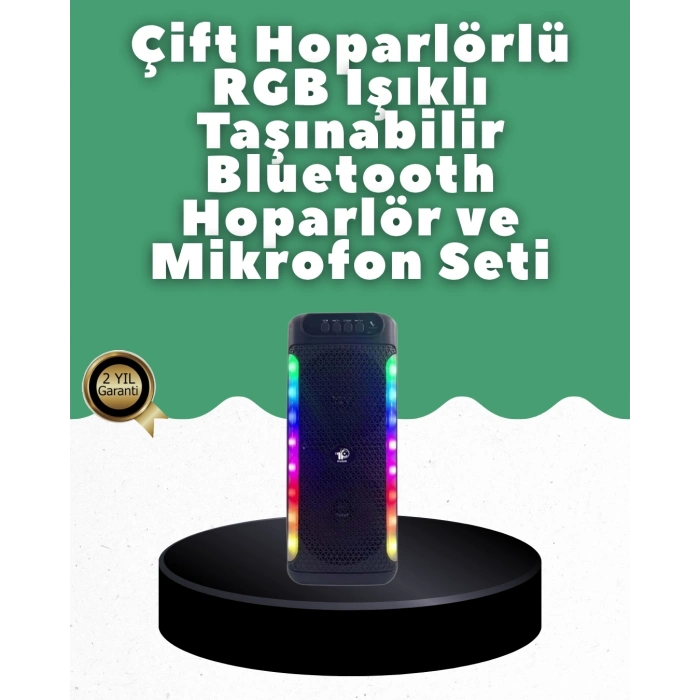 ÇOK SATAN Yüksek Ses Güçlü Kablosuz Hoparlör  Karaoke Mikrofonlu
