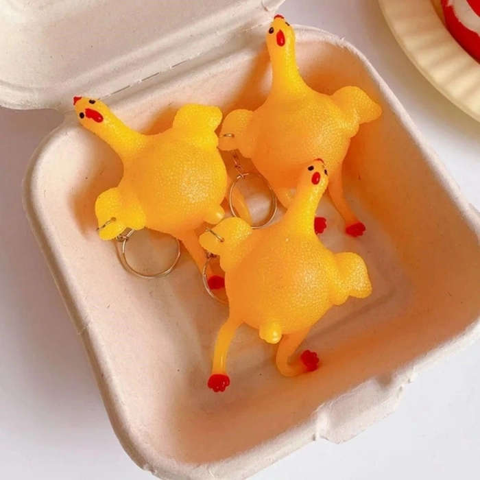 ÇOK SATAN Yumurtlayan Eğlenceli Tavuk Anahtarlık