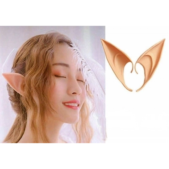 ÇOK SATAN Yumuşak Malzemeden İmal Lateks Elf Kulağı 1 Çift 10x5 Cm