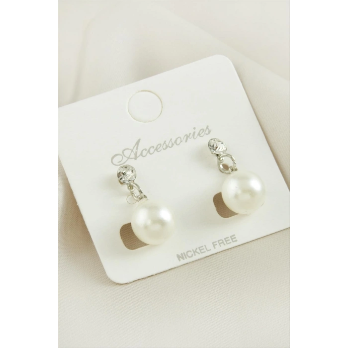 ÇOK SATAN Yuvarlak İnci Taşlı Küpe