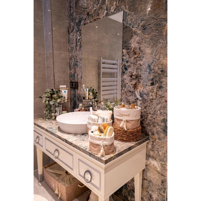 ÇOK SATAN Yuvarlak Katlanabilir Çok Amaçlı Saklama Organizer Kutu Keçe Sepet (mega) - 03389