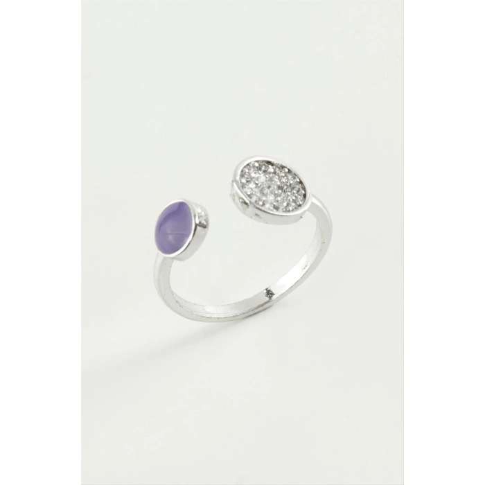 ÇOK SATAN Yuvarlak Taşlı Mineli Eklem Yüzük