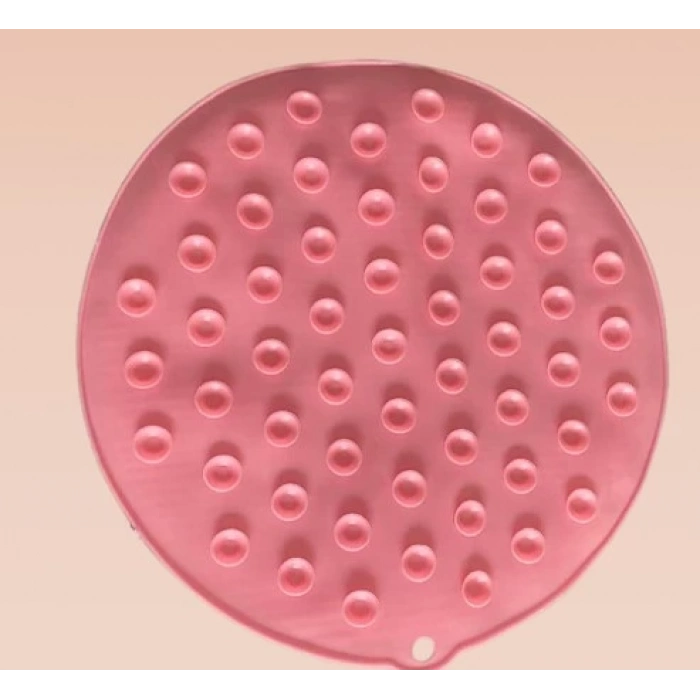 ÇOK SATAN Yuvarlak Vantuzlu Banyo Sırt Kese Matı 26 Cm