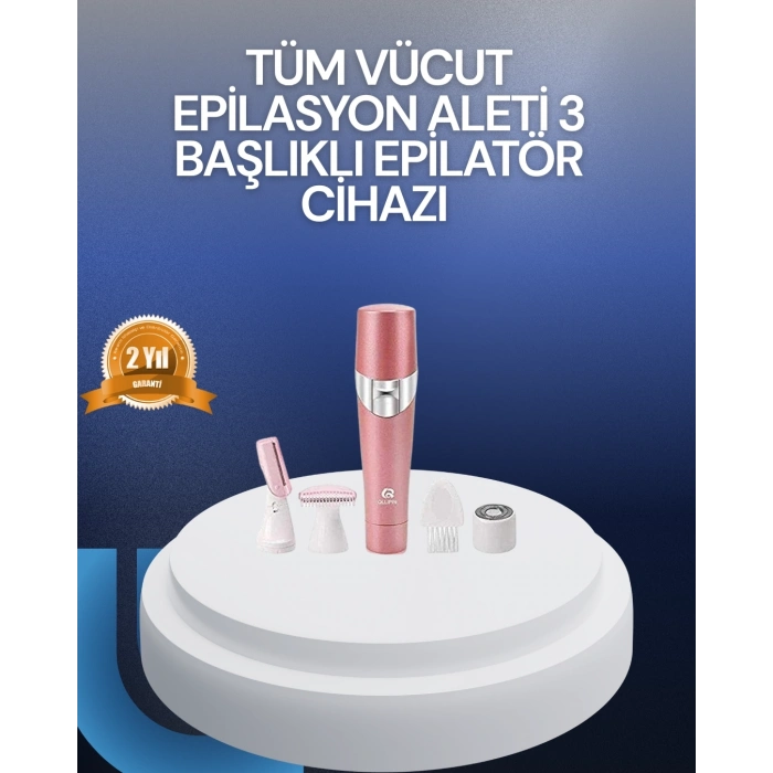 ÇOK SATAN Yüz ve Vücut Tüy Temizleme Makinesi 3 Farklı Başlıklı