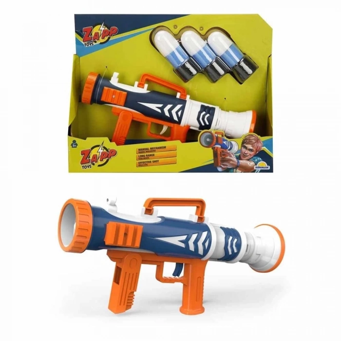 ÇOK SATAN Zapp Toys Victory 3 Mermili Sünger Dart Atan Silah 25 cm