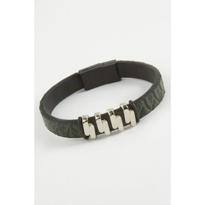 ÇOK SATAN Zikzak Kaliteli Mıknatıslı Suni Deri Bileklik