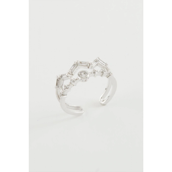 ÇOK SATAN Zikzak Zirkon Taşlı Yüzük