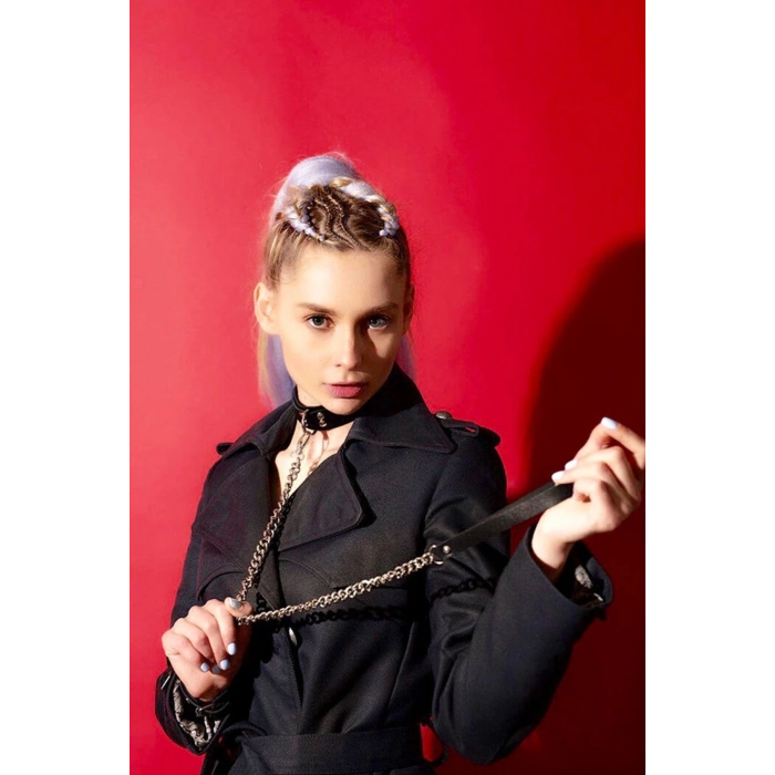 ÇOK SATAN Zincirli Fetiş Boyun Tasması 1052