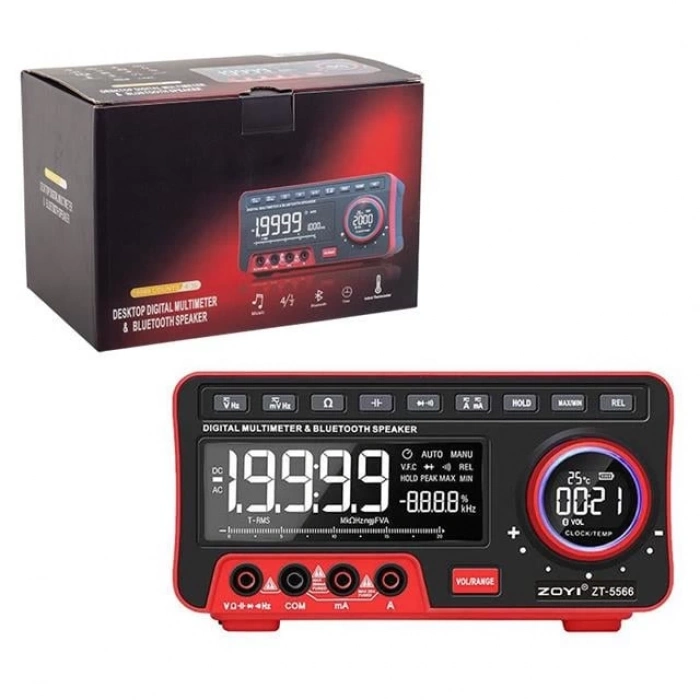 ÇOK SATAN Zoyi Zt-5566 Dijital Ekranlı Masaüstü Multimetre Ölçü Aleti + Bluetooth Hoparlör