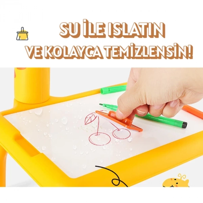 ÇOK SATAN Zürafa Tasarımlı Projeksiyonlu Boyama Tahtası