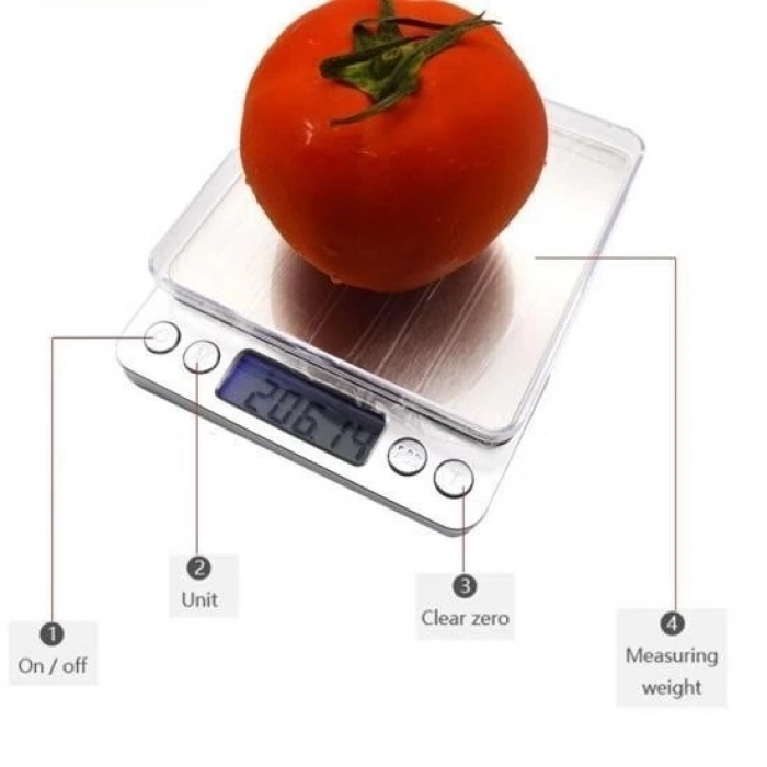 Elektronik 3 kg Kapasiteli Dijital Hassas Kantar Mutfak Tartısı Terazi