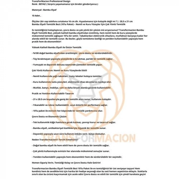 TüysüzTemizlik Eldiveni Islak ve Kuru Temizlik Eldiveni Bambu Lifi