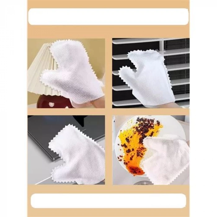 TüysüzTemizlik Eldiveni Islak ve Kuru Temizlik Eldiveni Bambu Lifi