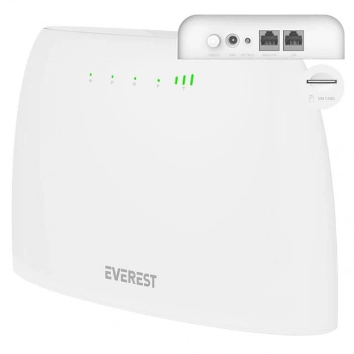 Everest Ewr-4g03 4g Lte Wi-fi Router Sım Kart Girişli 300 Mbps 2.4ghz Wan/lan Portlu Kablosuz Yönlendirici