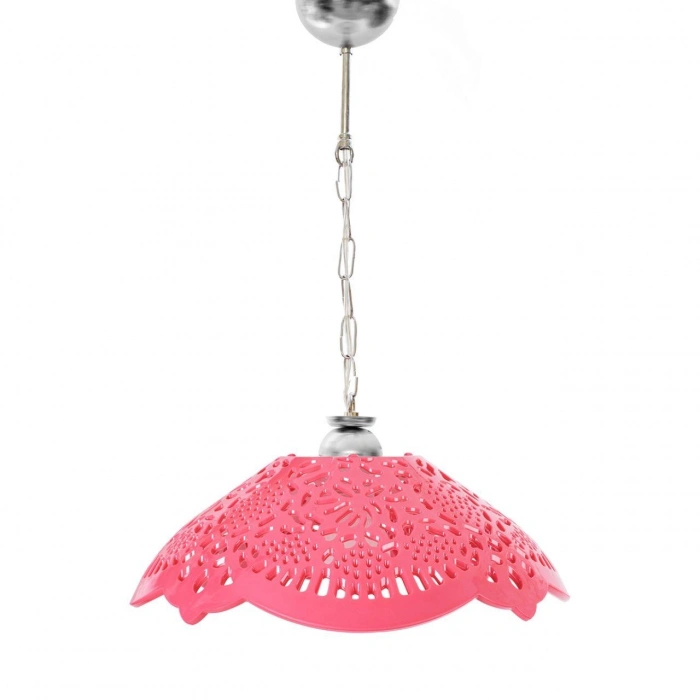 Fuşya Akrilik Avize Soft Pembe Modern Aydınlatma 35x35x12 cm