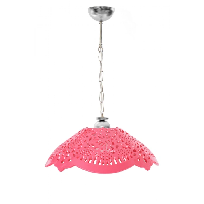 Fuşya Akrilik Avize Soft Pembe Modern Aydınlatma 35x35x12 cm