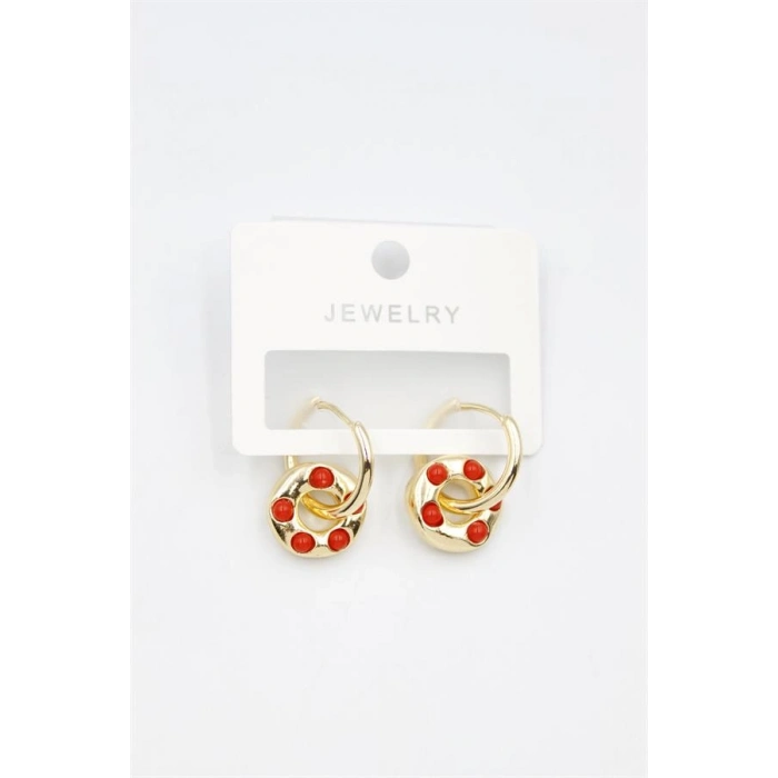 Halka Küpe - Kırmızı