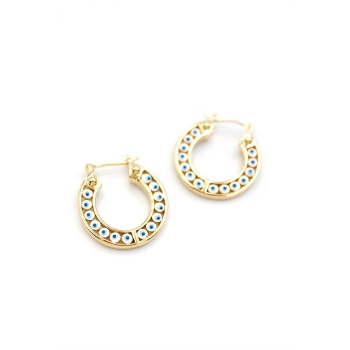 Halka Nazar Küpe - Altın