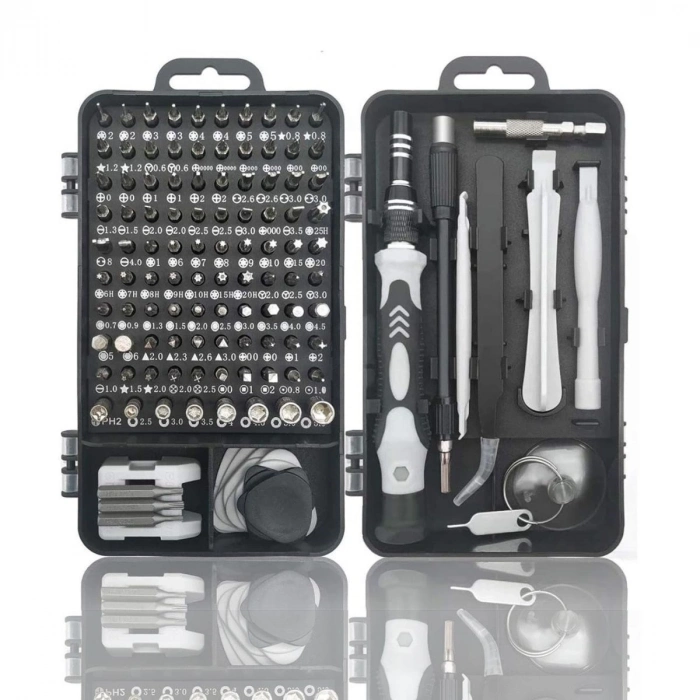 Hassas Tornavida Seti Bilgisayar Pc Telefon Onarım Aracı Seti Manyetik 115 in 1 Tornavida Seti