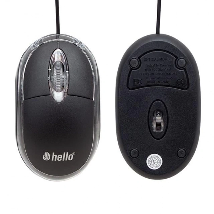 Hello Hl-18736 Optik Işıklı 800 Dpı Kablolu Mouse