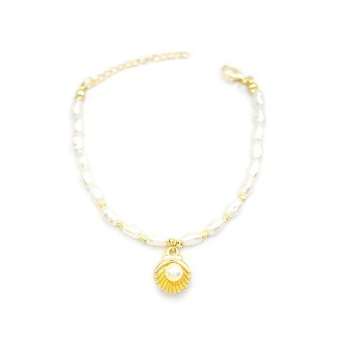 İnci Bileklik - Altın