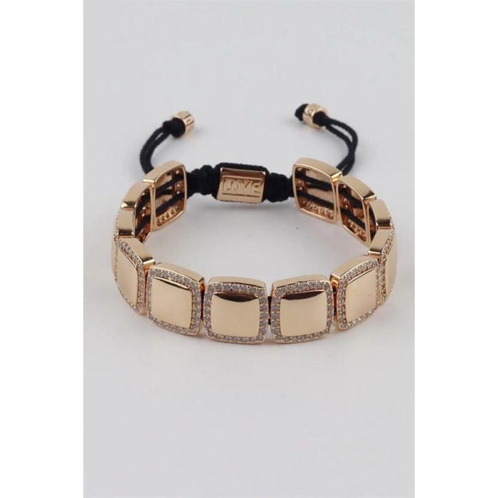 İpli Çelik Bileklik - Altın