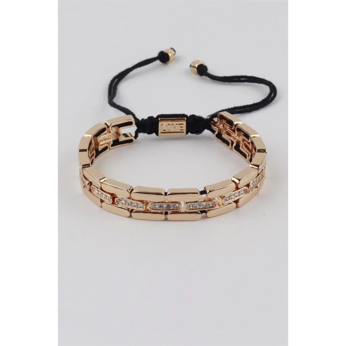 İpli Çelik Bileklik - Altın