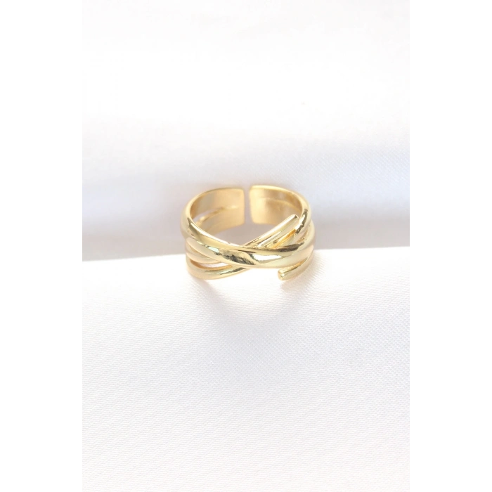 Kalın Gold Renk Ayarlanabilir Yüzük