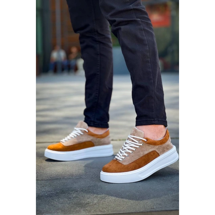 KB-005 Kuback Vizon Taba Süet Bağcıklı  Günlük Erkek  Ayakkabı