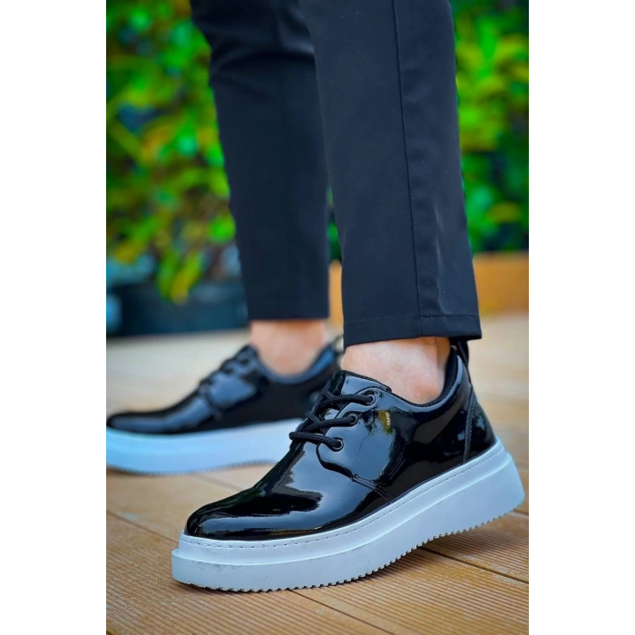 KB-X3  Kuback Siyah Rugan  Bağcıklı  Günlük Erkek  Ayakkabı