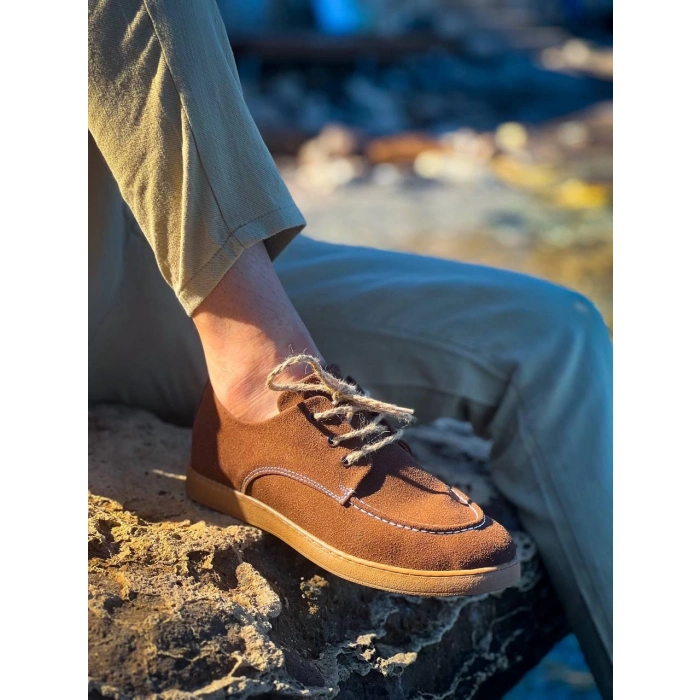 KB-X5 Kuback Kahve Süet Bağcıklı  Günlük Erkek Ayakkabı