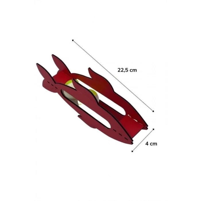 Kediler İçin Ahşap 2 Toplu Eğimli  Sevimli Balık Şeklinde Eğitim Amaçlı Oyuncak