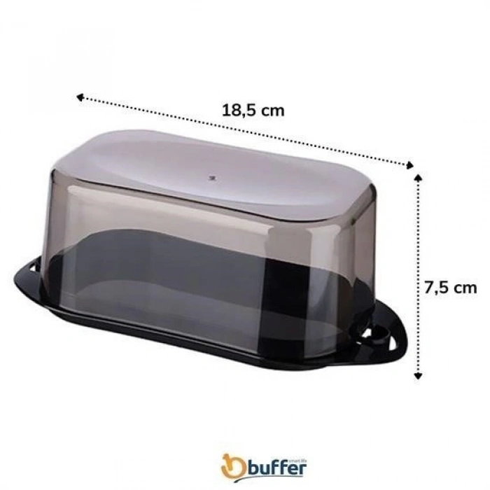 Kilitli Plastik Kapaklı Kahvaltılık Tereyağlık Peynirlik Erzak Saklama Kabı Ap-9428