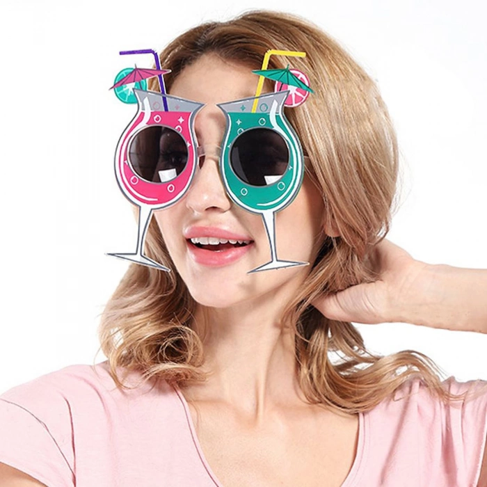 Kokteyl Temalı Hawaii Yaz Partisi Gözlüğü