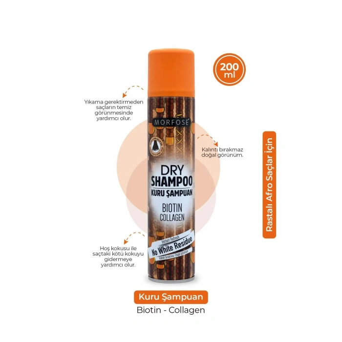 Kuru Şampuan Biotin Collagen 200 ML - Rastalı Saçlar - mrfs
