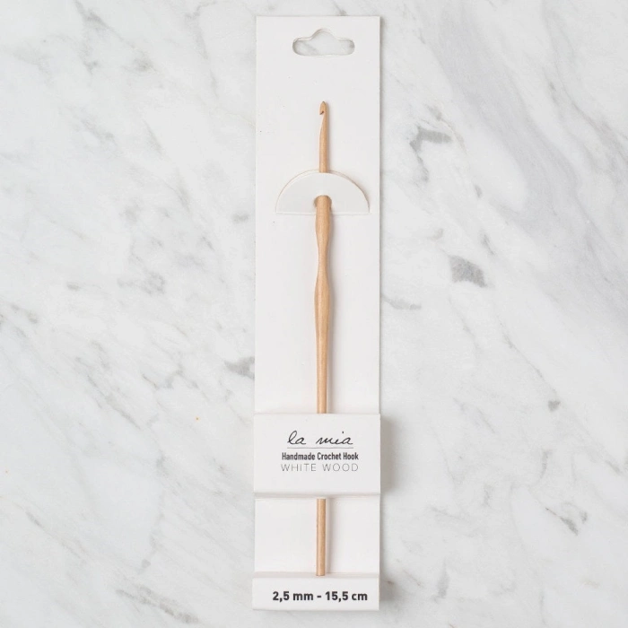La Mia Whitewood 2.5 mm 15.5 cm Ahşap Yün Tığ